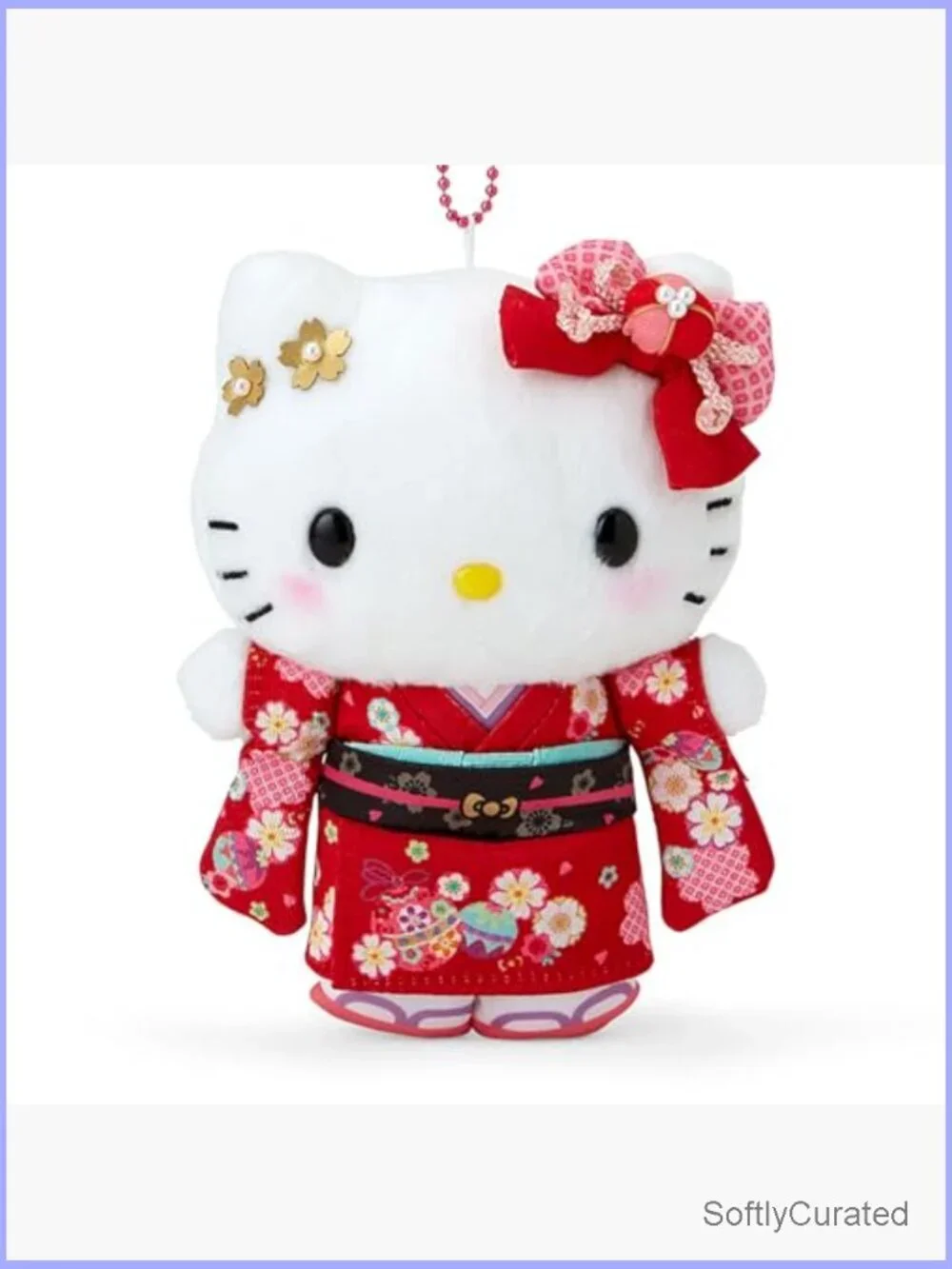 Hello Kitty Kimono Mascot Holder Keychain Plush 6.3 inches Polyester